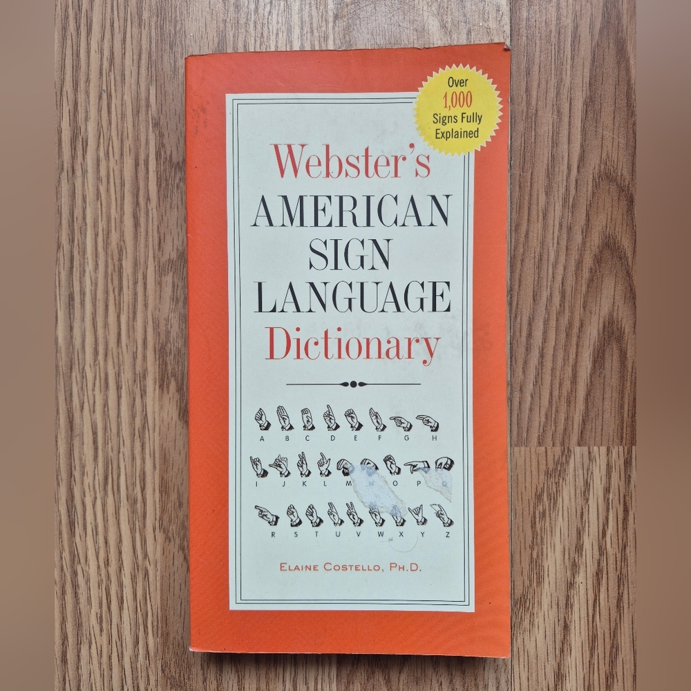 Webster's American Sign Language Dictionary Book